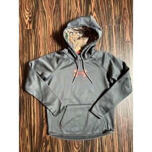 Under Armour Realtree Hoodie Womens Medium Green Heat Gear Logo Pink  Camo Pouch